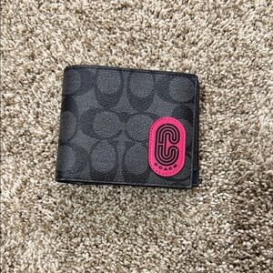 Coach blue and pink card holder and billfold